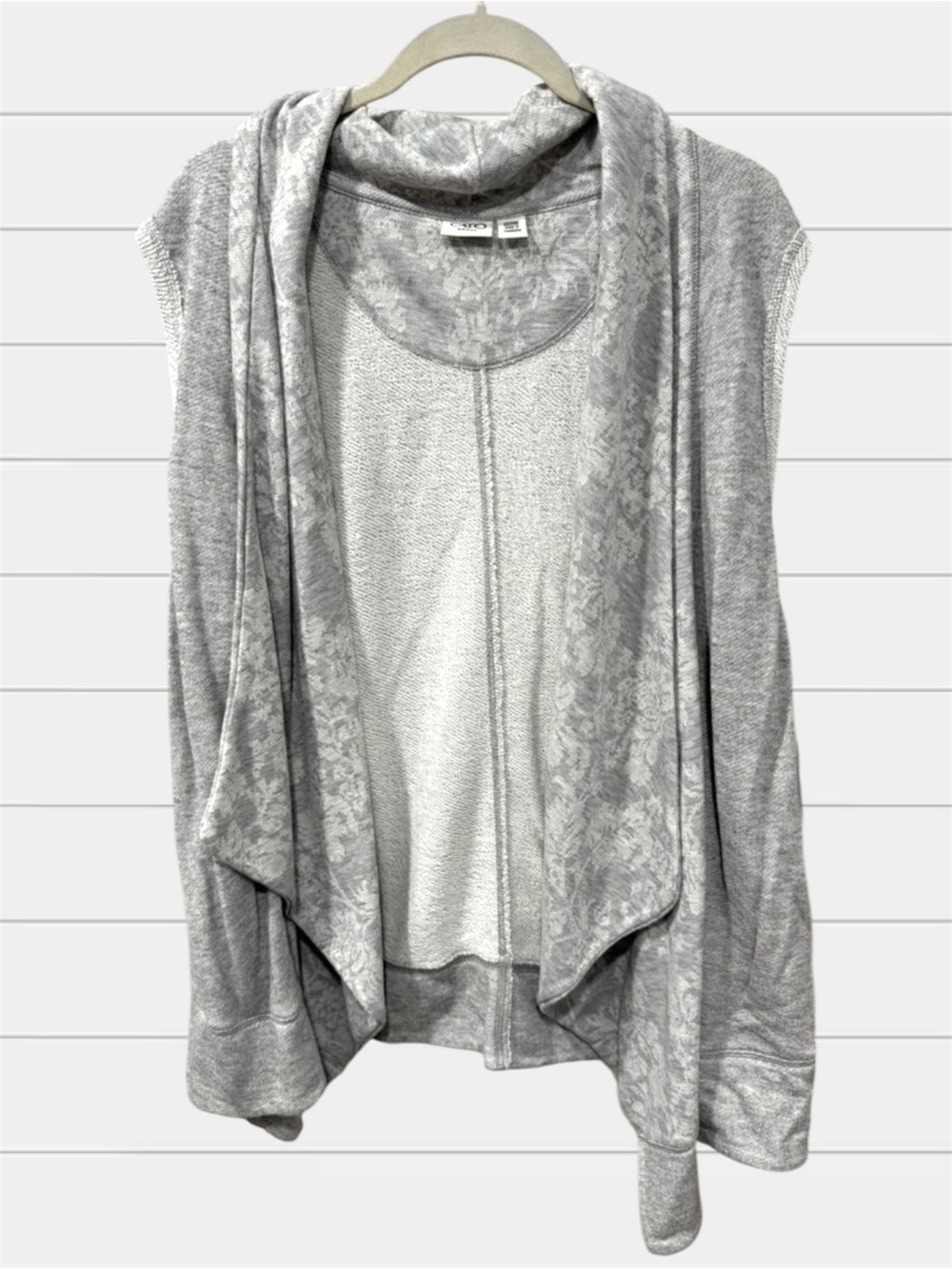 Cato Light Gray Patterned Sweater Vest